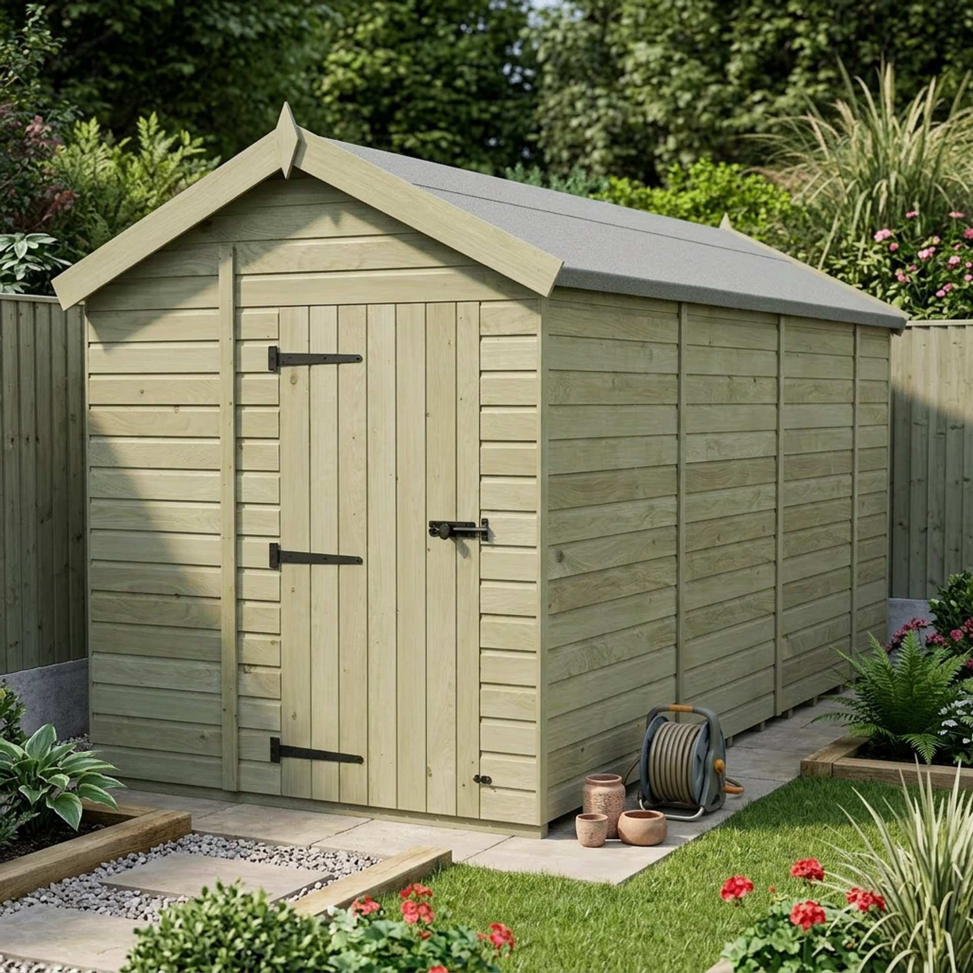 6 x 14 Apex Shed (Single Door, No Windows)