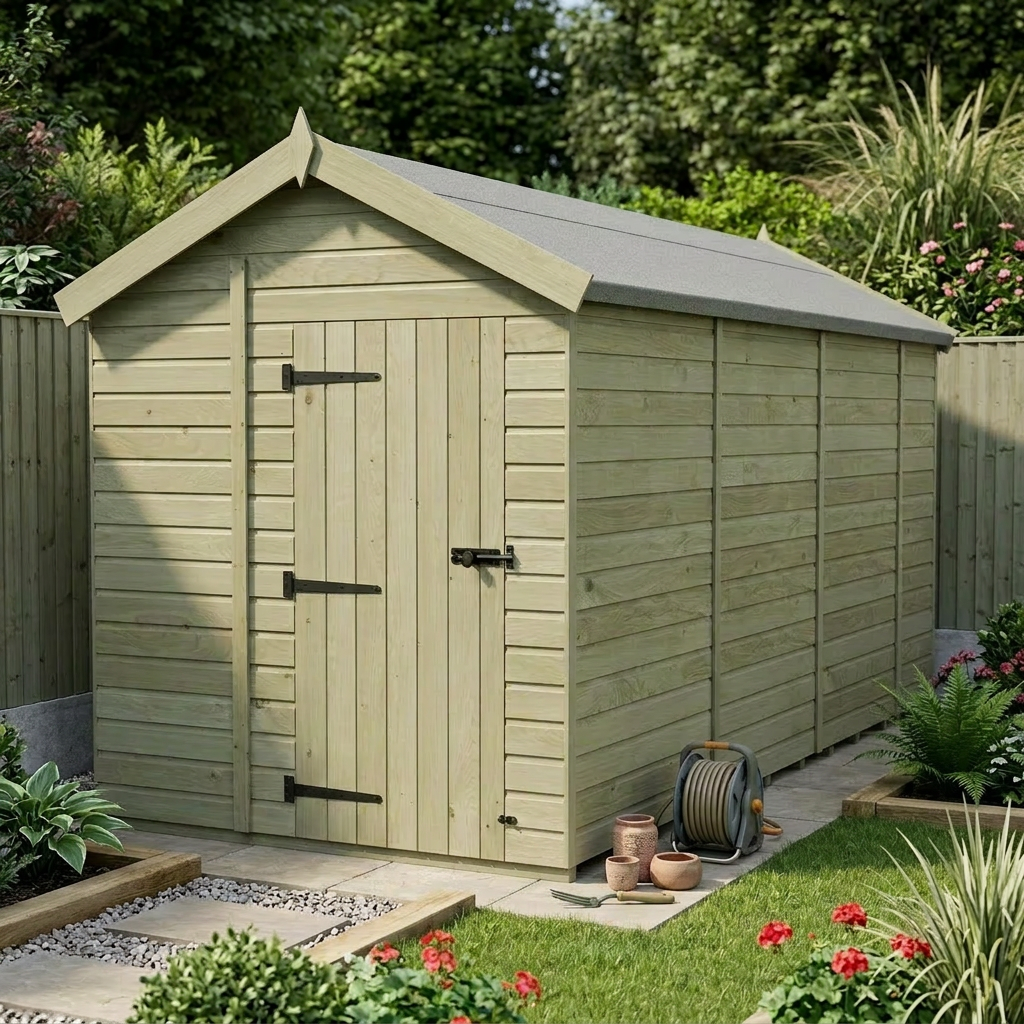 6 x 14 Apex Shed (Single Door, No Windows)