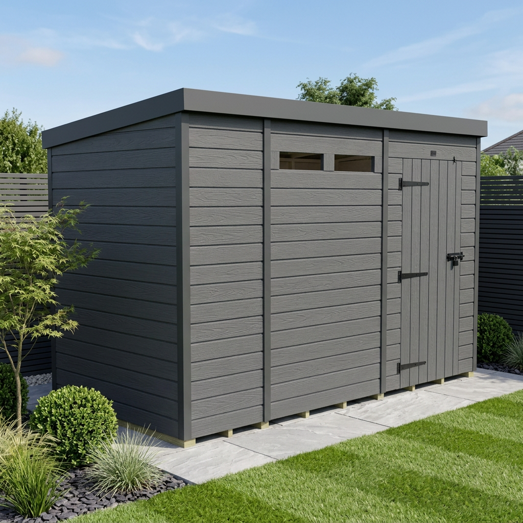 11x10 Composite Pent Security Shed