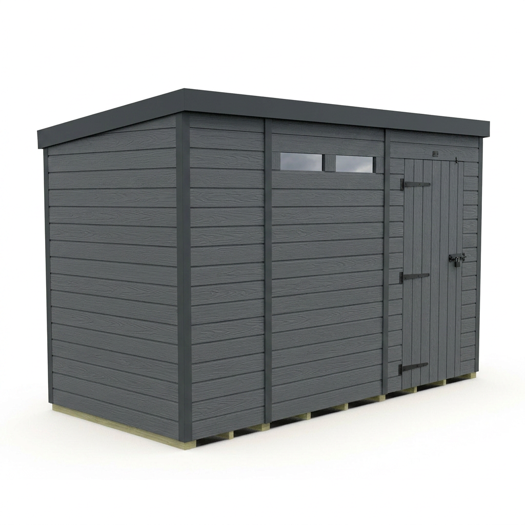 11x10 Composite Pent Security Shed