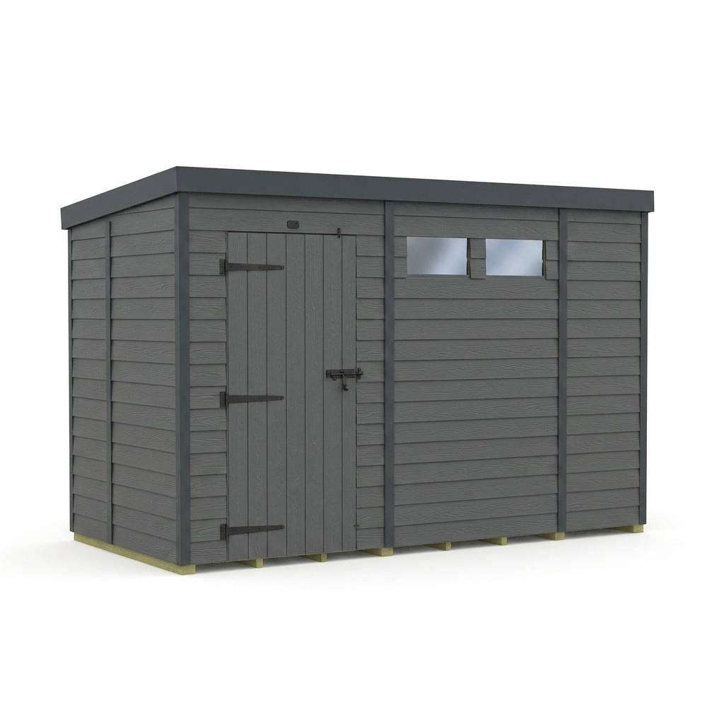 10x10 Composite Pent Security Shed