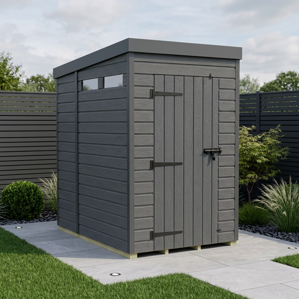 4x7 Composite Pent Security Shed