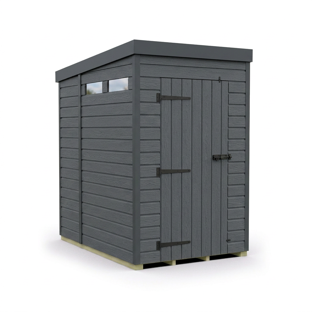 4x7 Composite Pent Security Shed