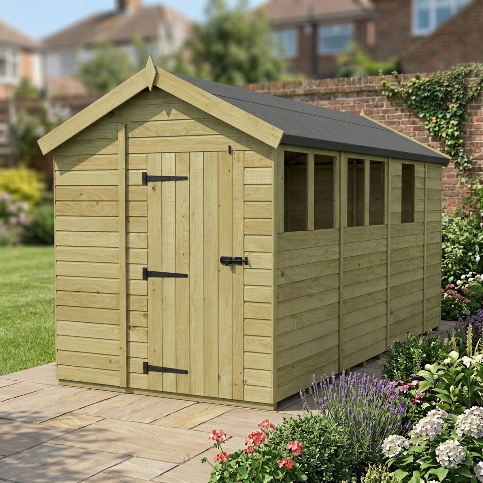 7 x 13 Apex Shed (Single Door, With Windows)