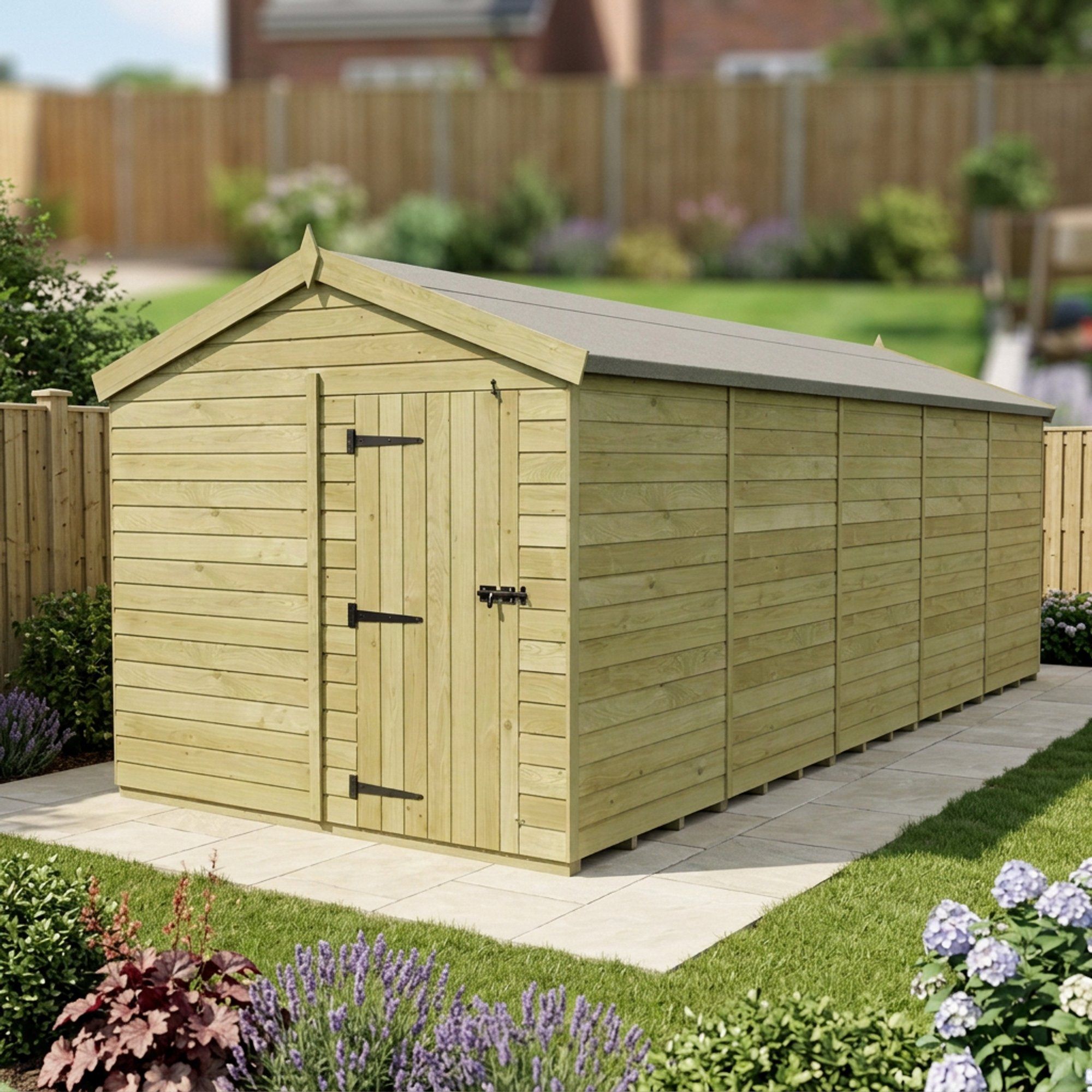8 x 20 Apex Shed (Single Door, No Windows)