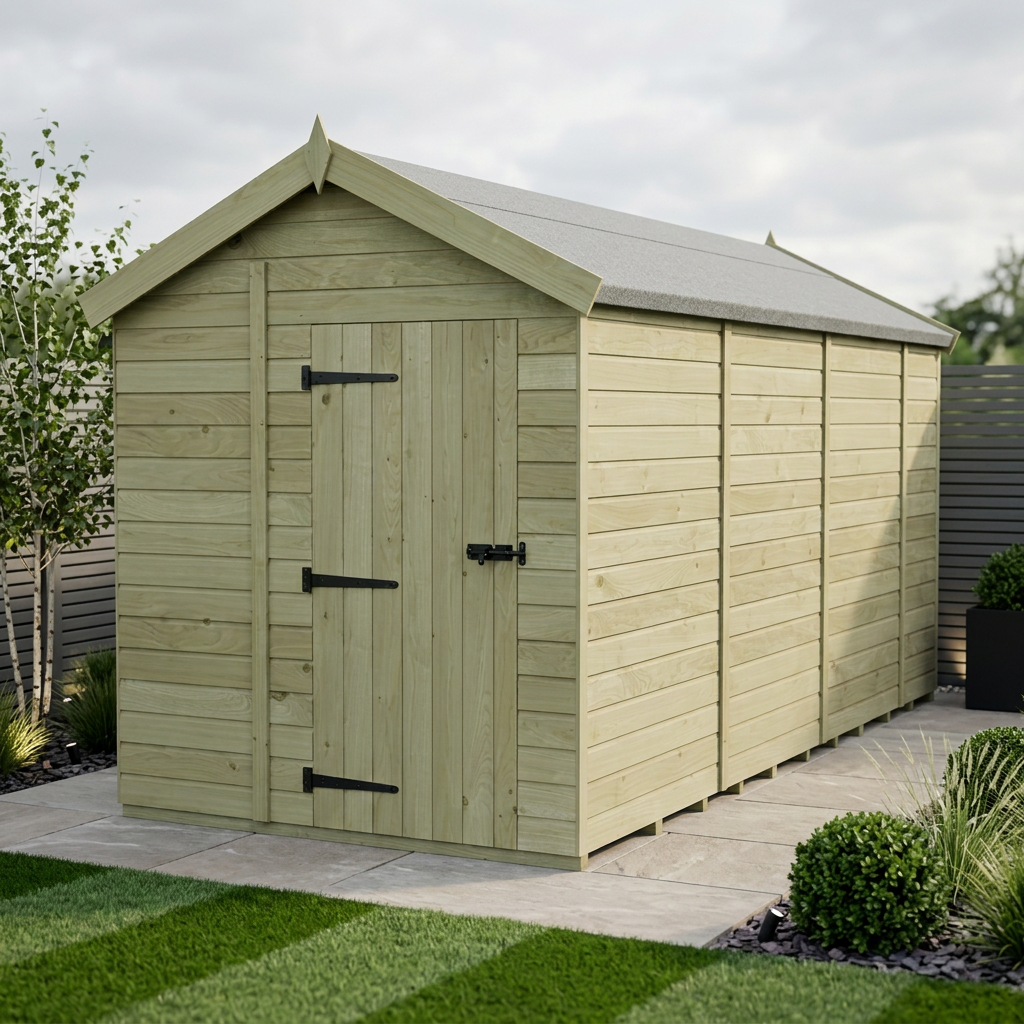 7 x 15 Apex Shed (Single Door, No Windows)