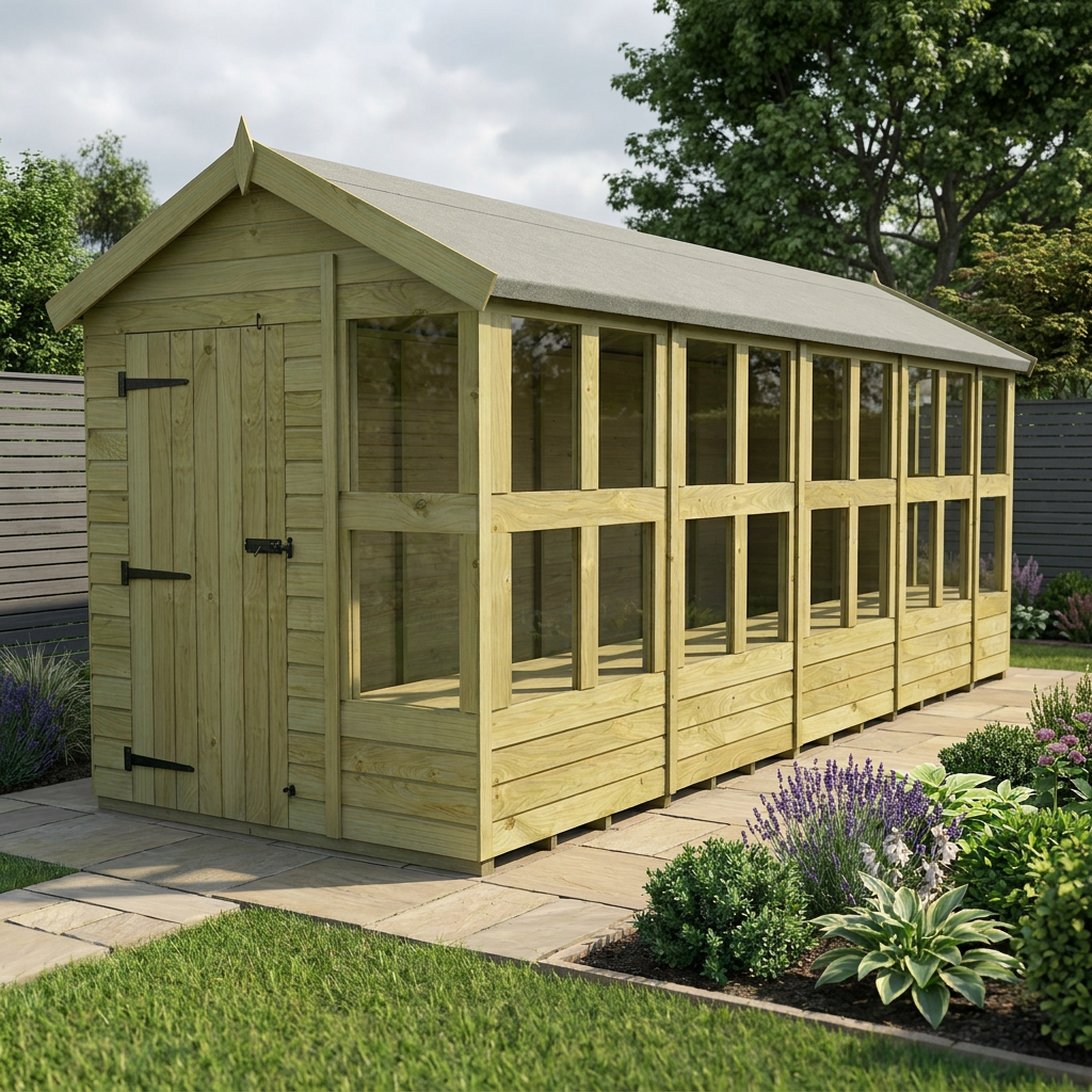 6 x 18 Apex Potting Shed