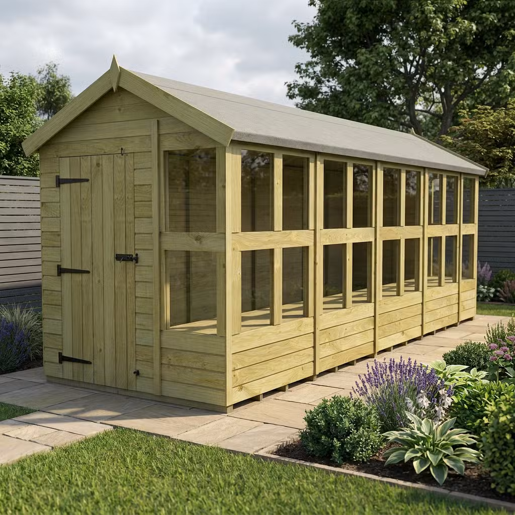 6 x 18 Apex Potting Shed