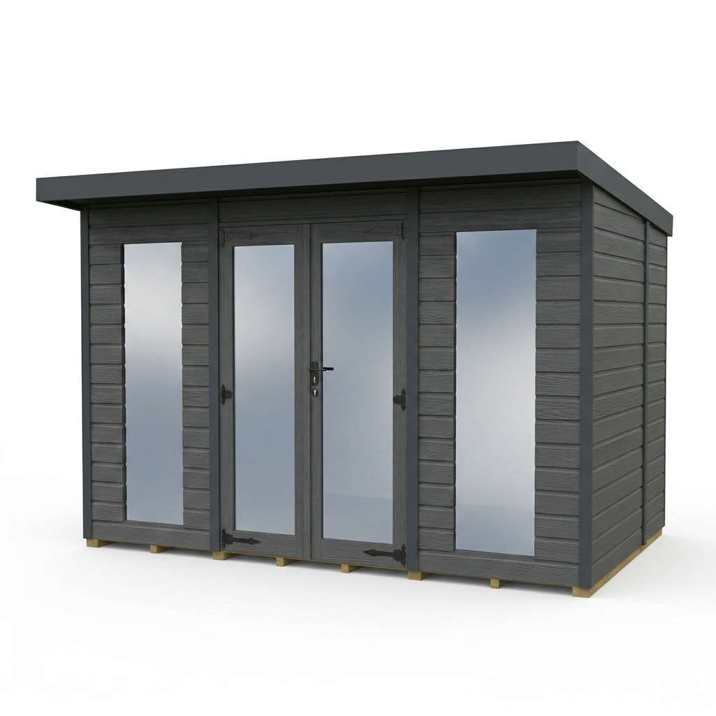 10x7 Composite Pent Full Height Summer House