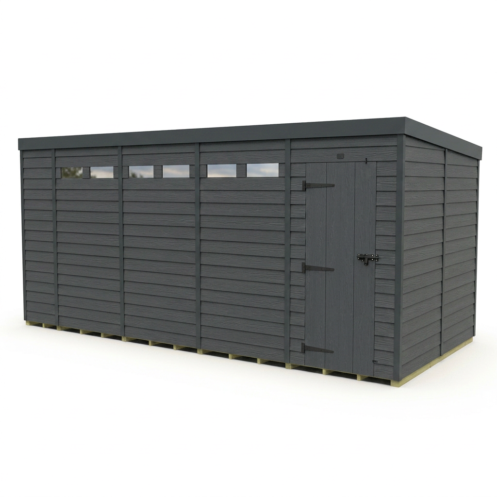 17x8 Composite Pent Security Shed