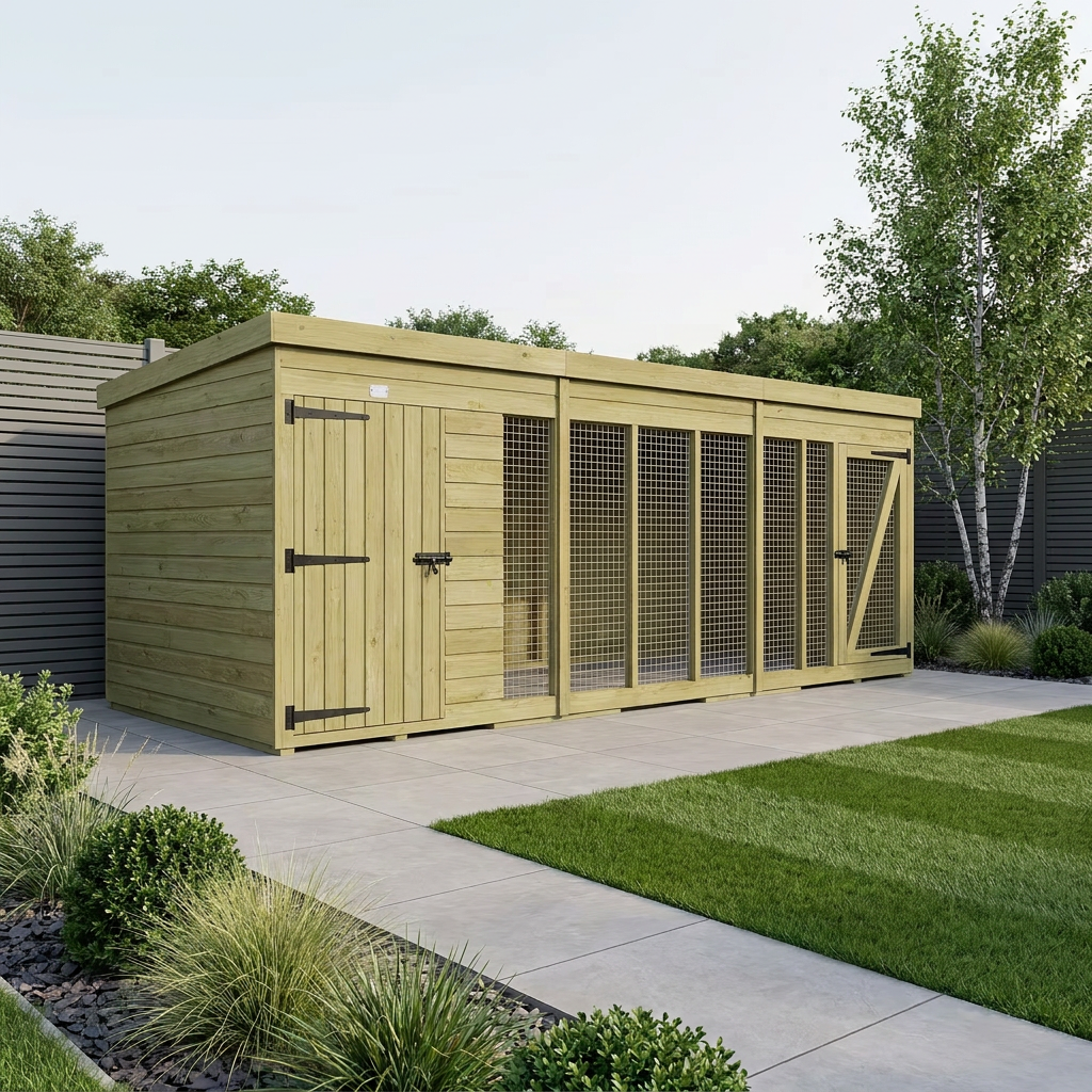 12 x 4 Dog Kennel And Run