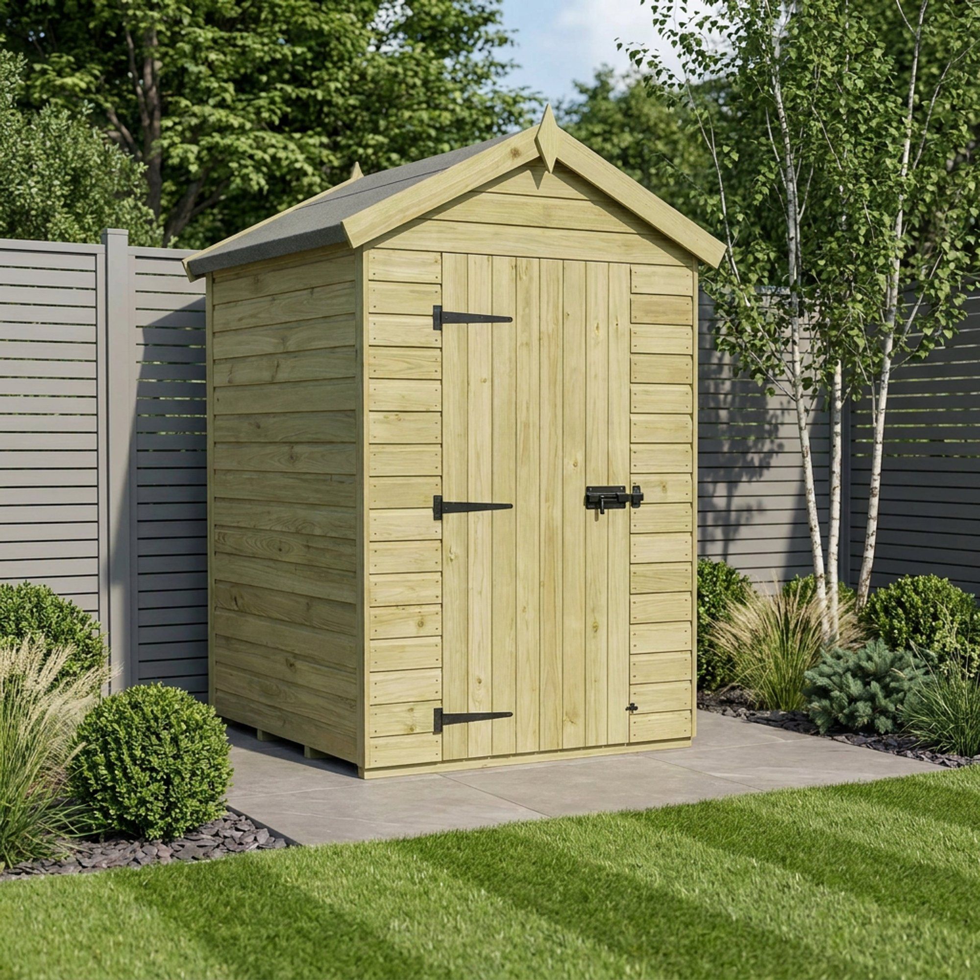 4 x 4 Apex Shed (Single Door, No Windows)