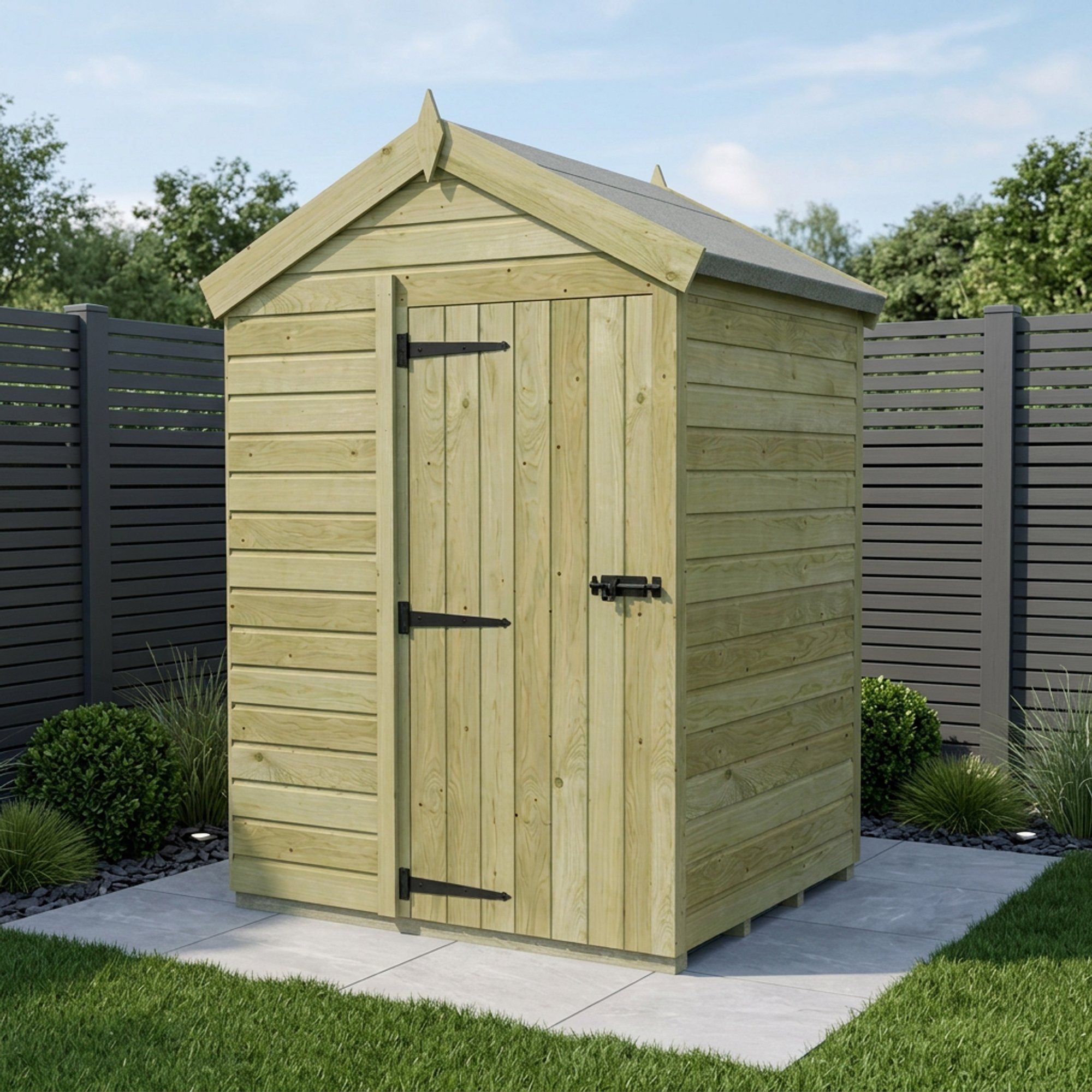 5 x 4 Apex Shed (Single Door, No Windows)