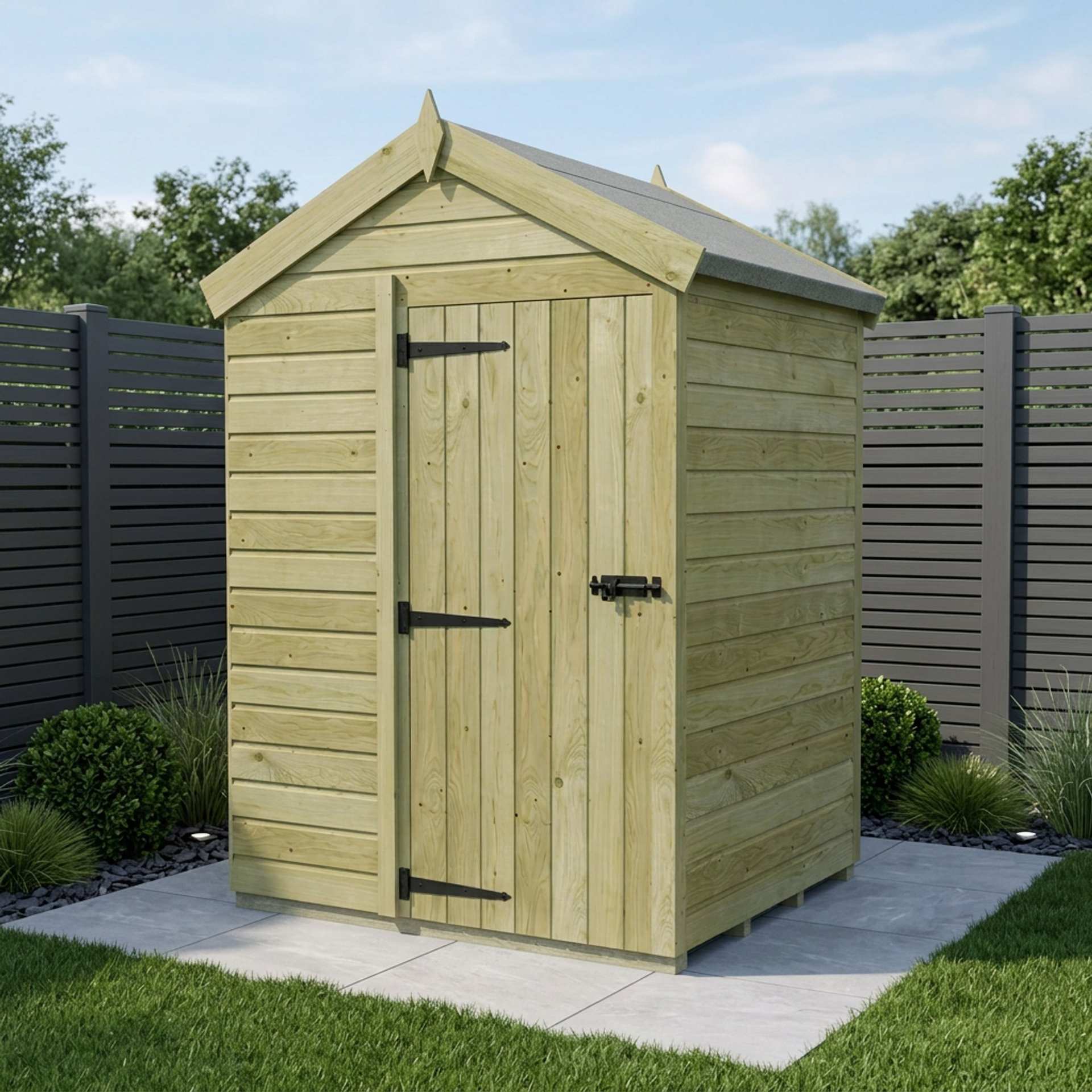 5 x 4 Apex Shed (Single Door, No Windows)