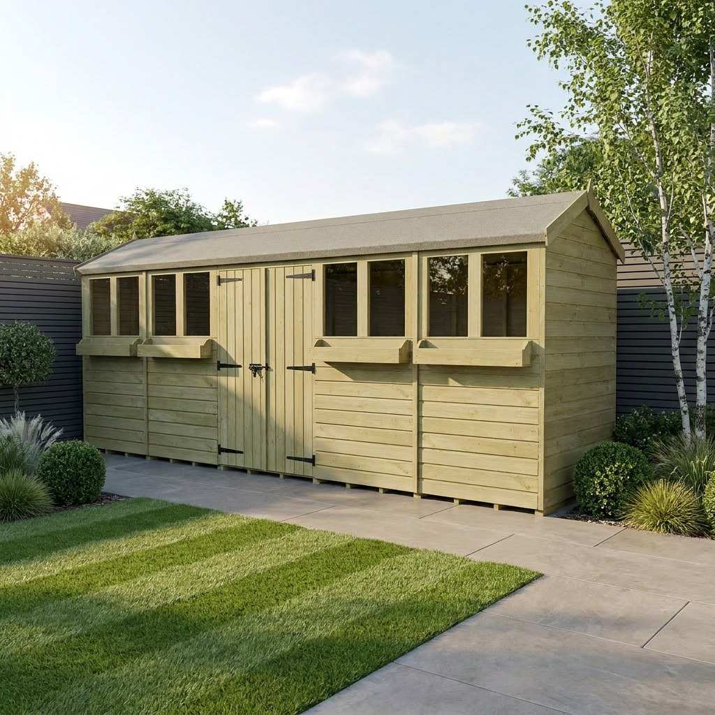 20 x 4 Apex Summer Shed