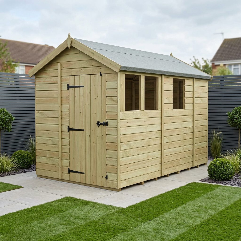 7 x 9 Apex Shed (Single Door, With Windows)