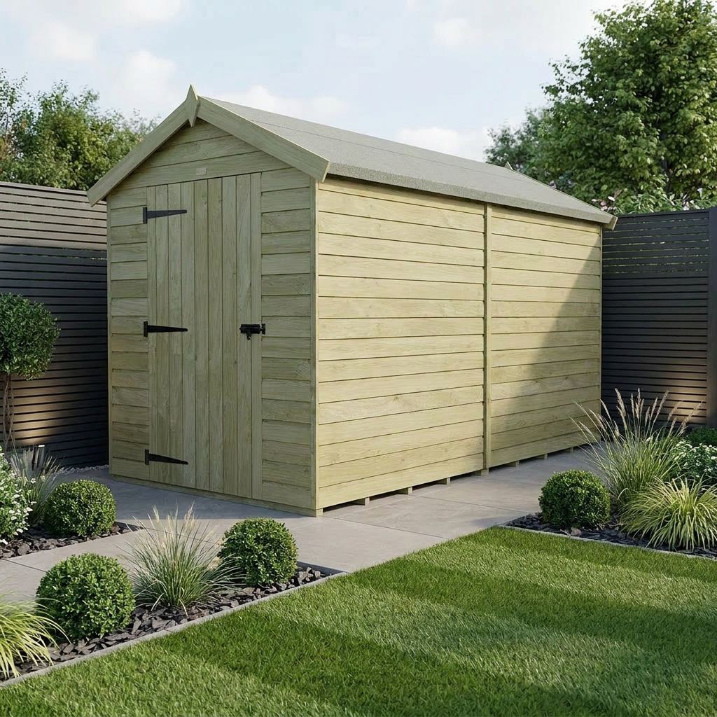 4 x 12 Apex Shed (Single Door, No Windows)