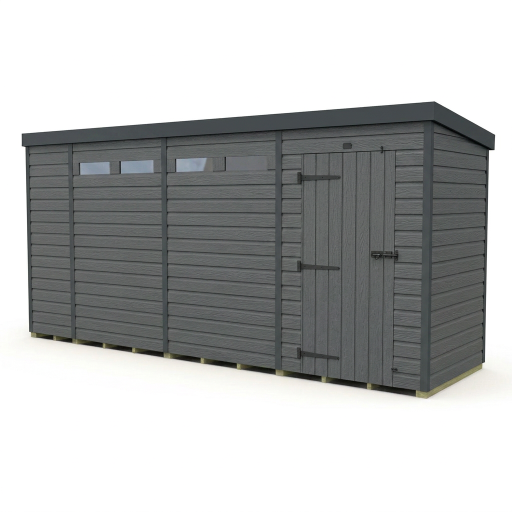15x4 Composite Pent Security Shed