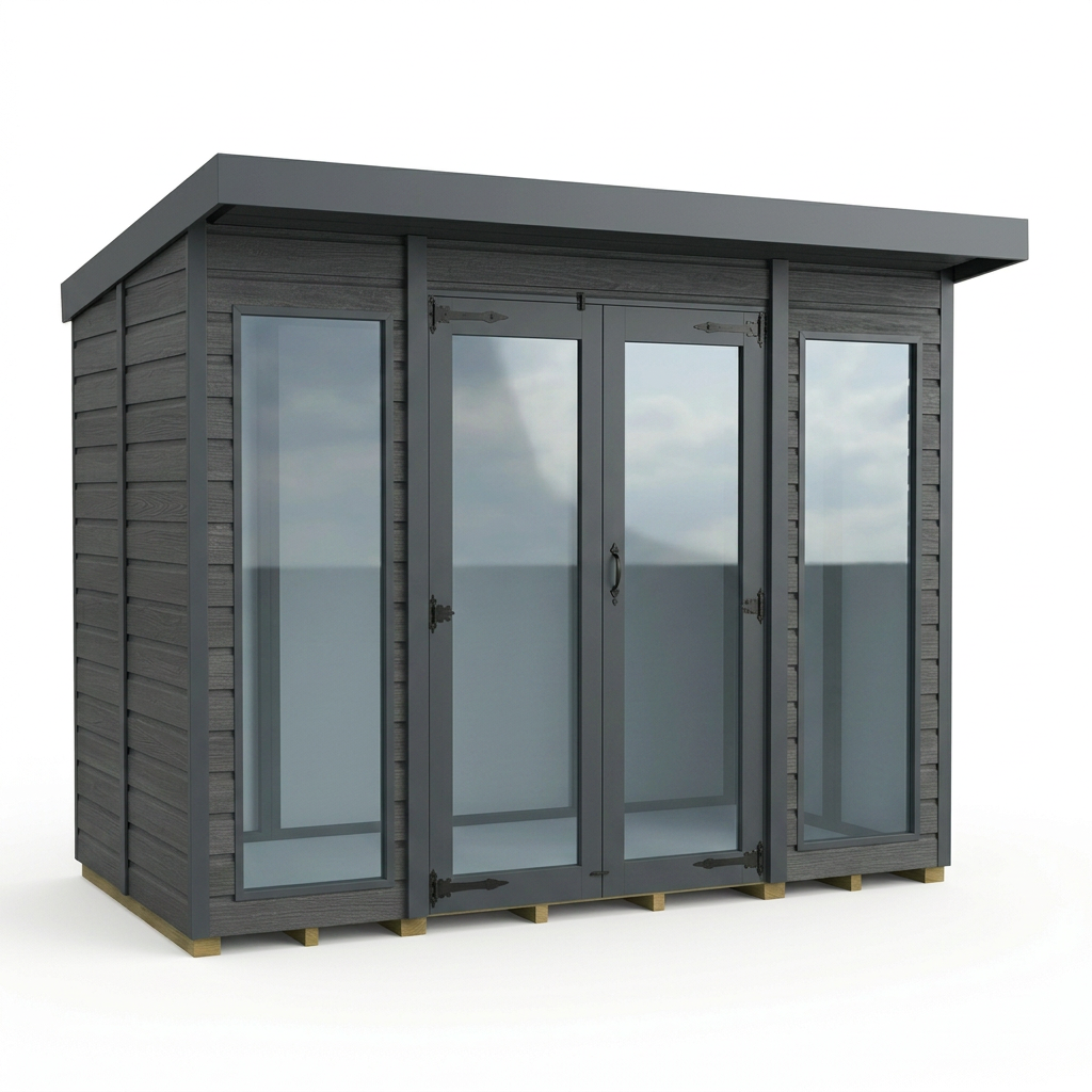 8x10 Composite Pent Full Height Summer House