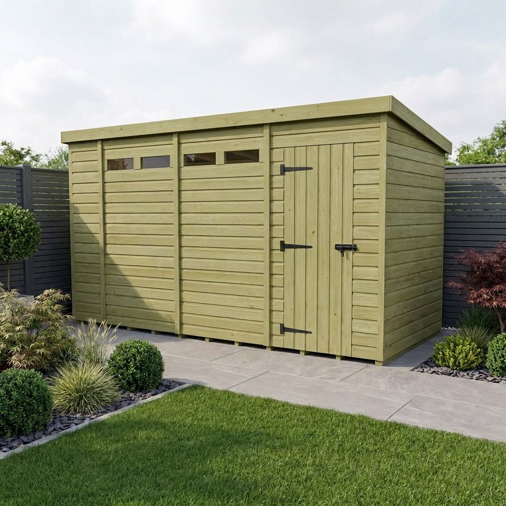 15 x 4 Security Pent Shed