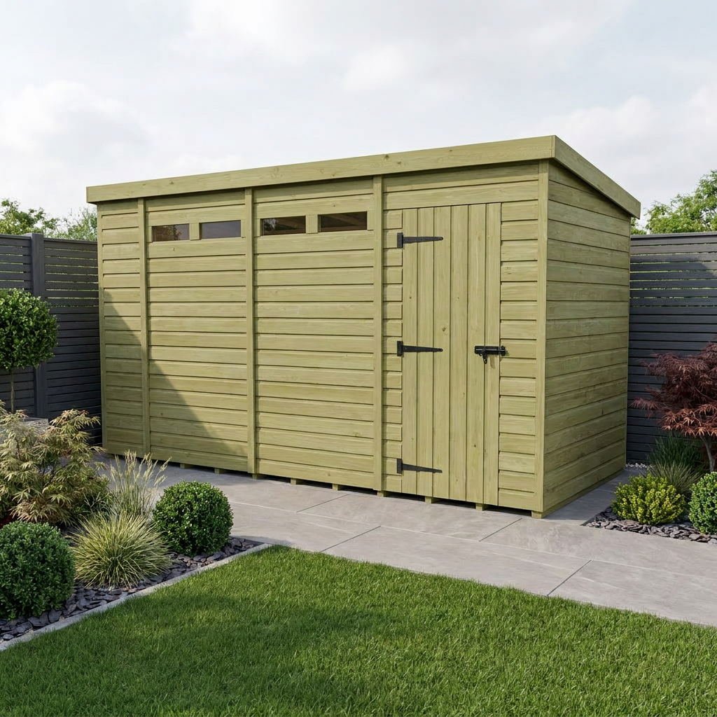 15 x 4 Security Pent Shed