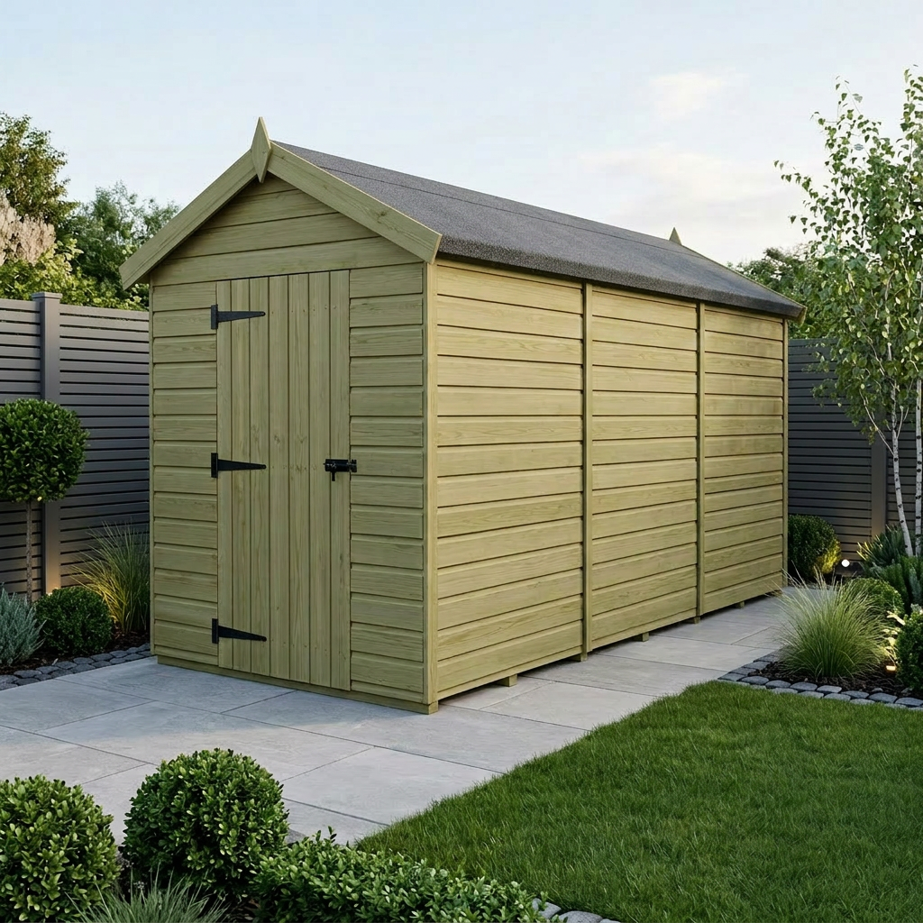 6 x 14 Apex Shed (Double Door, No Windows)