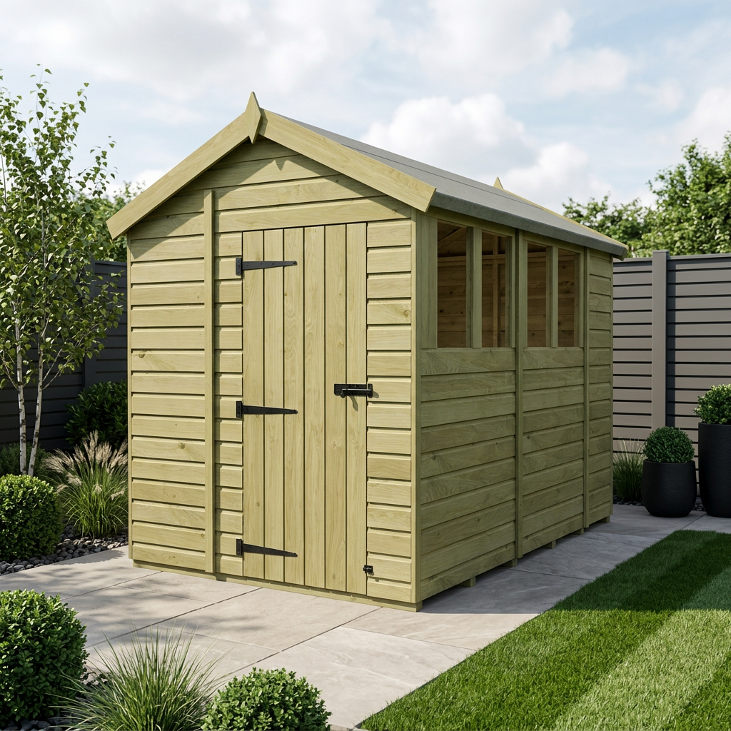 6 x 10 Apex Shed (Single Door, With Windows)