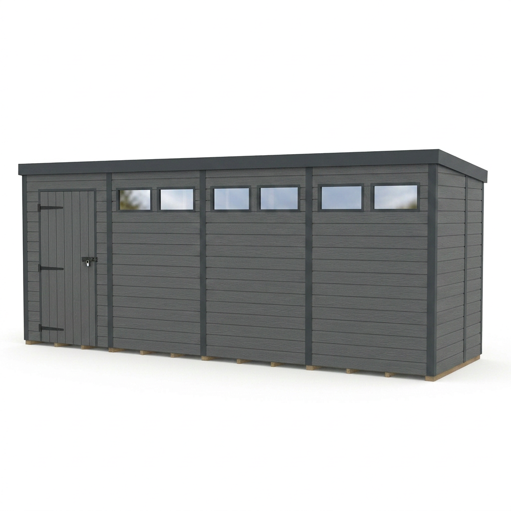 16x5 Composite Pent Security Shed