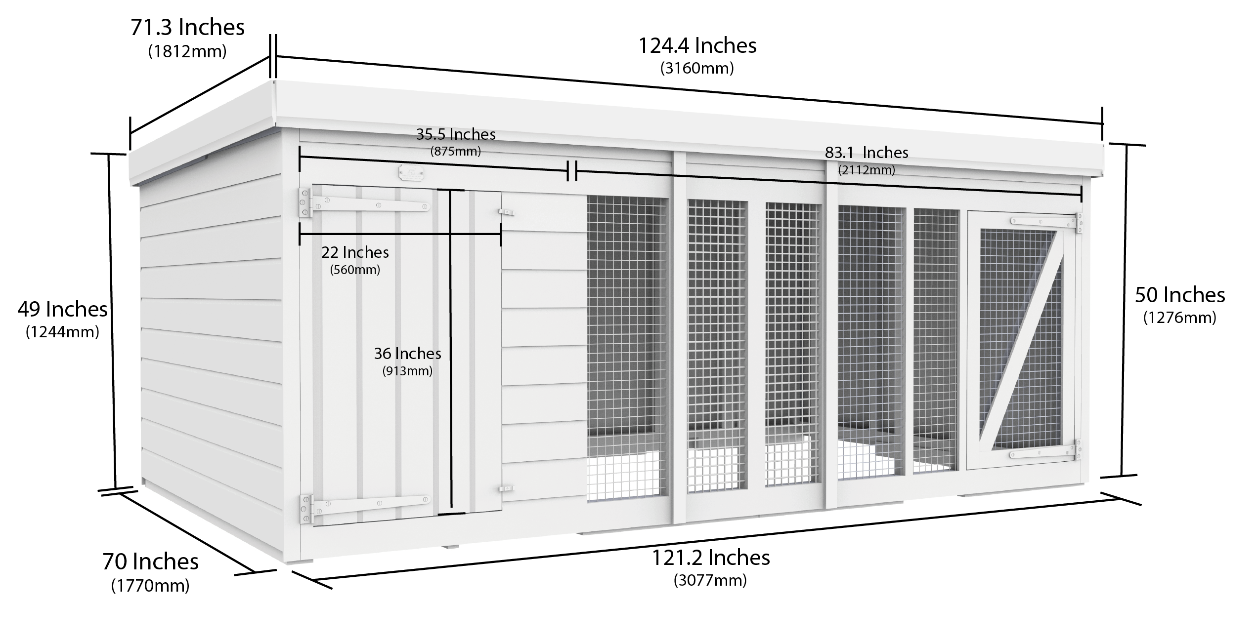 10 x 6 Dog Kennel And Run