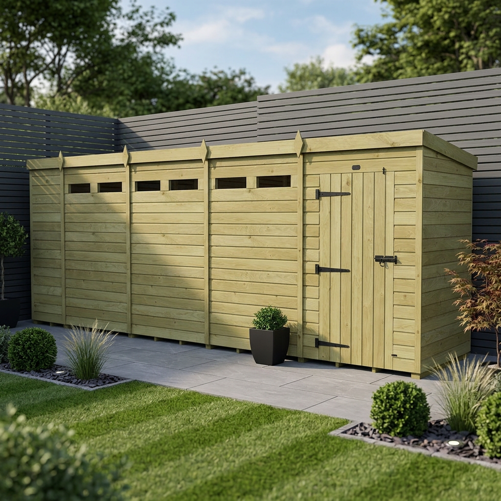 17 x 4 Security Pent Shed