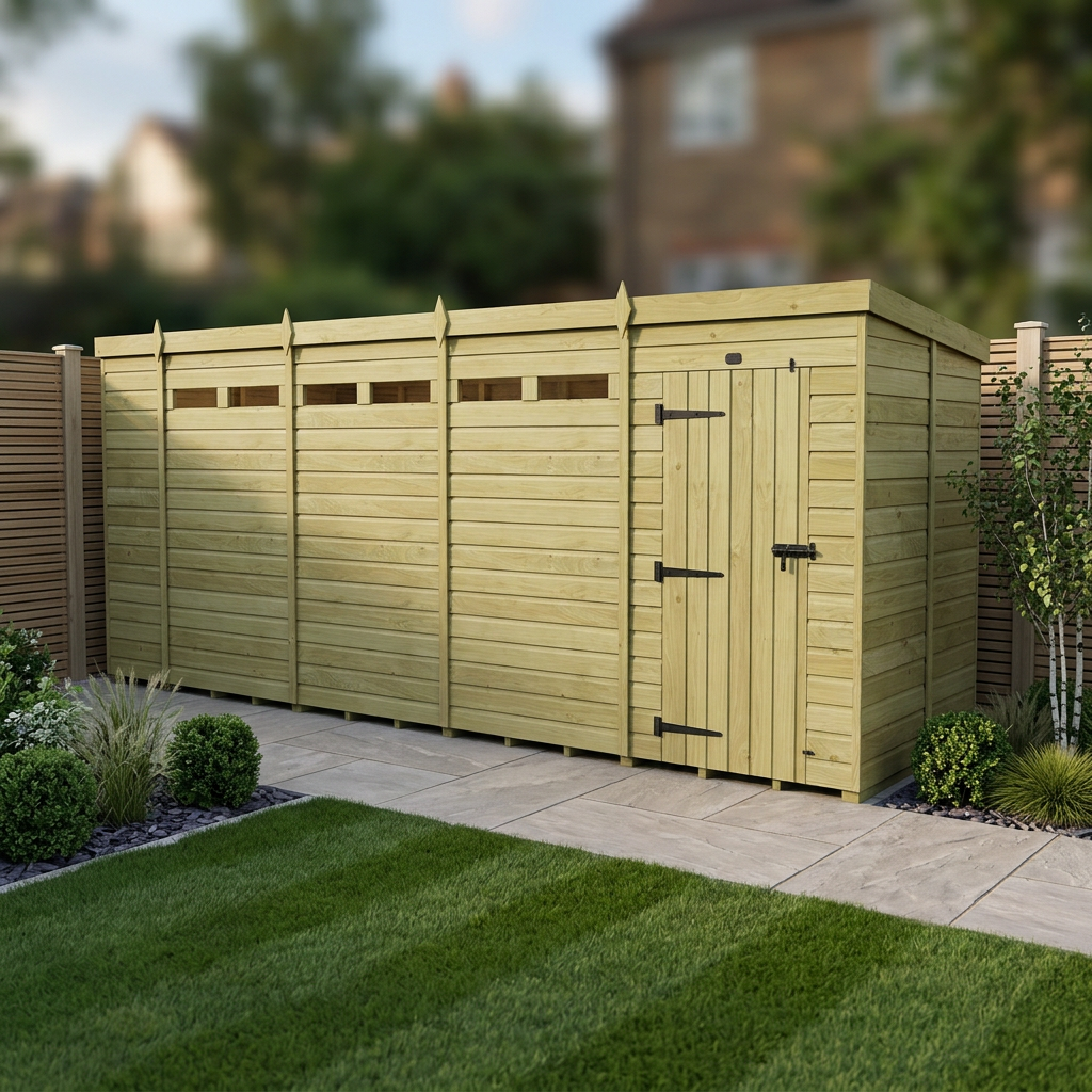 17 x 6 Security Pent Shed