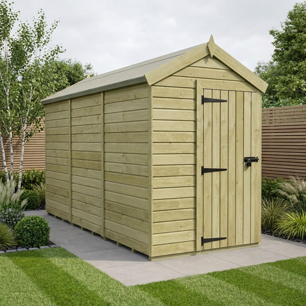5 x 12 Apex Shed (Single Door, No Windows)