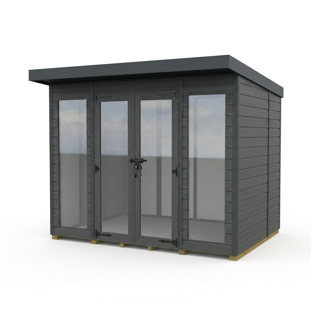 8x6 Composite Pent Full Height Summer House