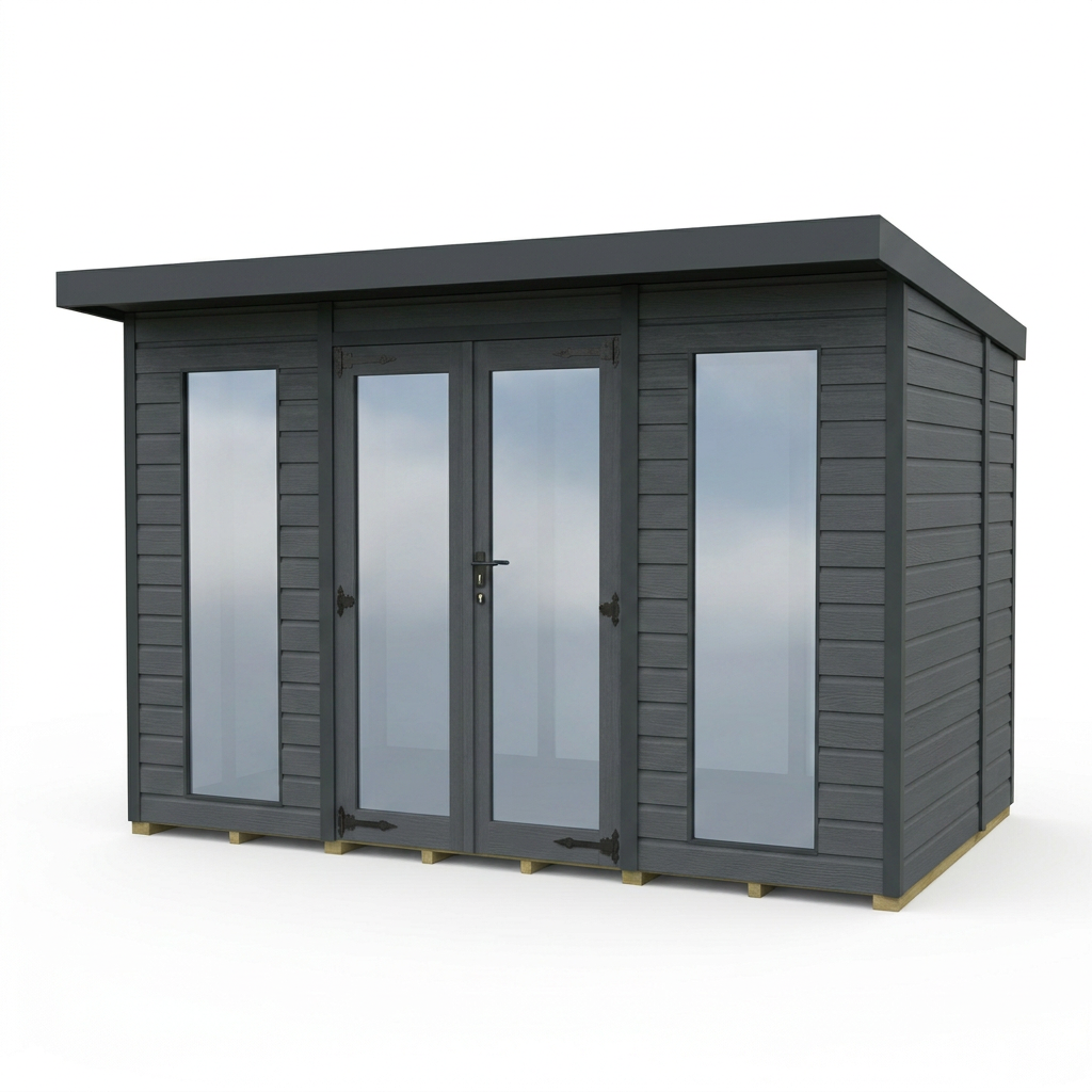 9x7 Composite Pent Full Height Summer House
