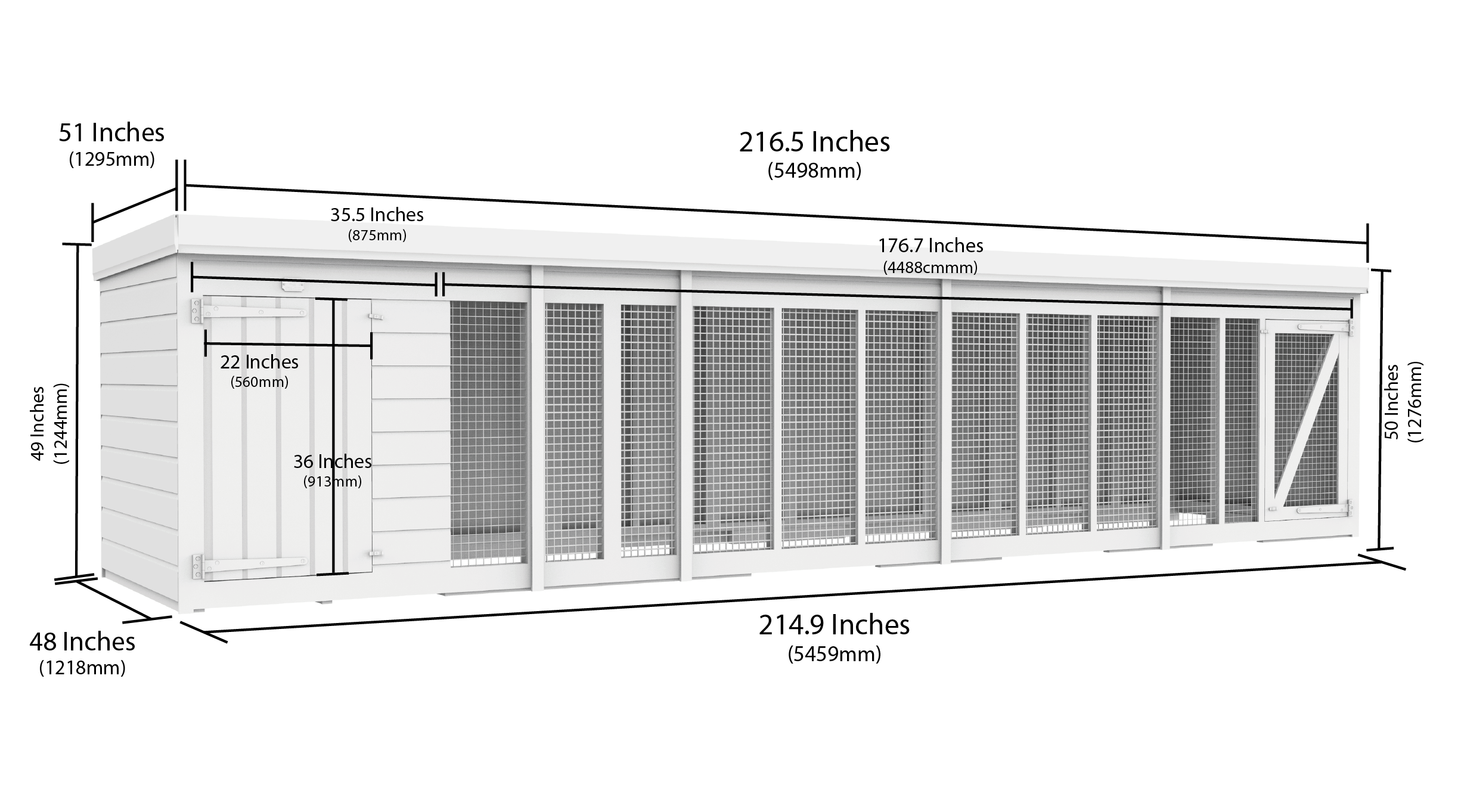 18 x 4 Dog Kennel And Run