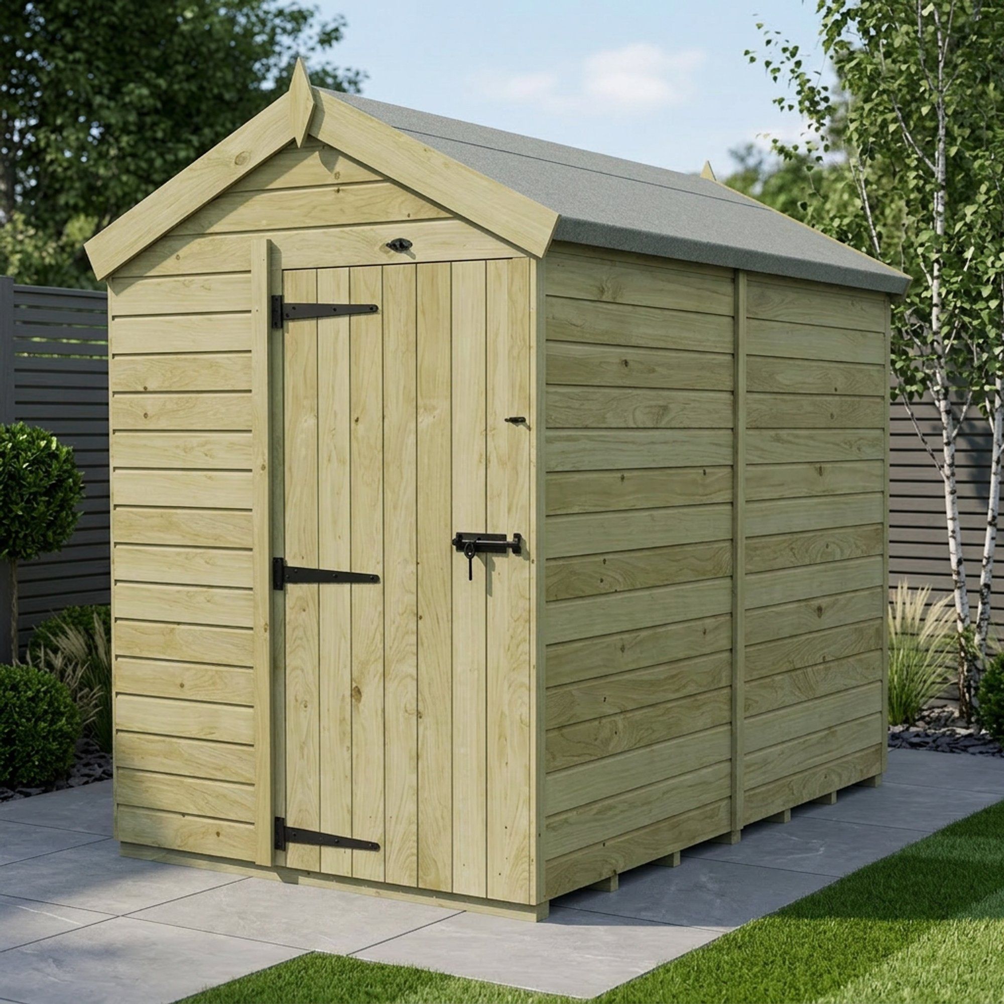 5 x 8 Apex Shed (Single Door, No Windows)