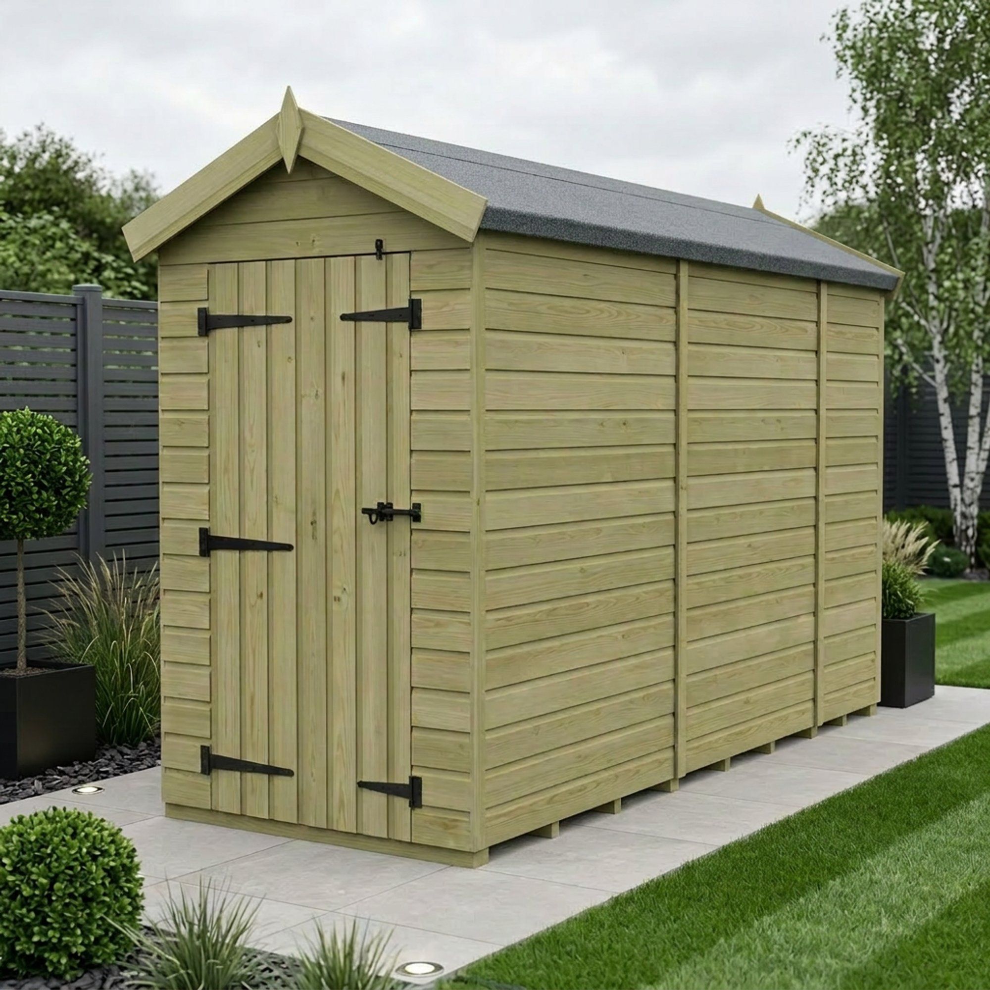 4 x 9 Apex Shed (Double Door, No Windows)