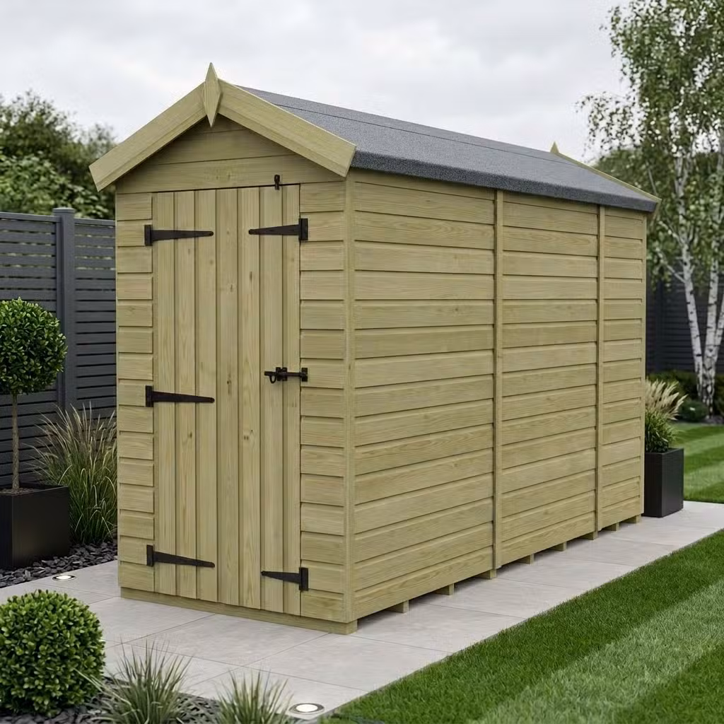 4 x 9 Apex Shed (Double Door, No Windows)