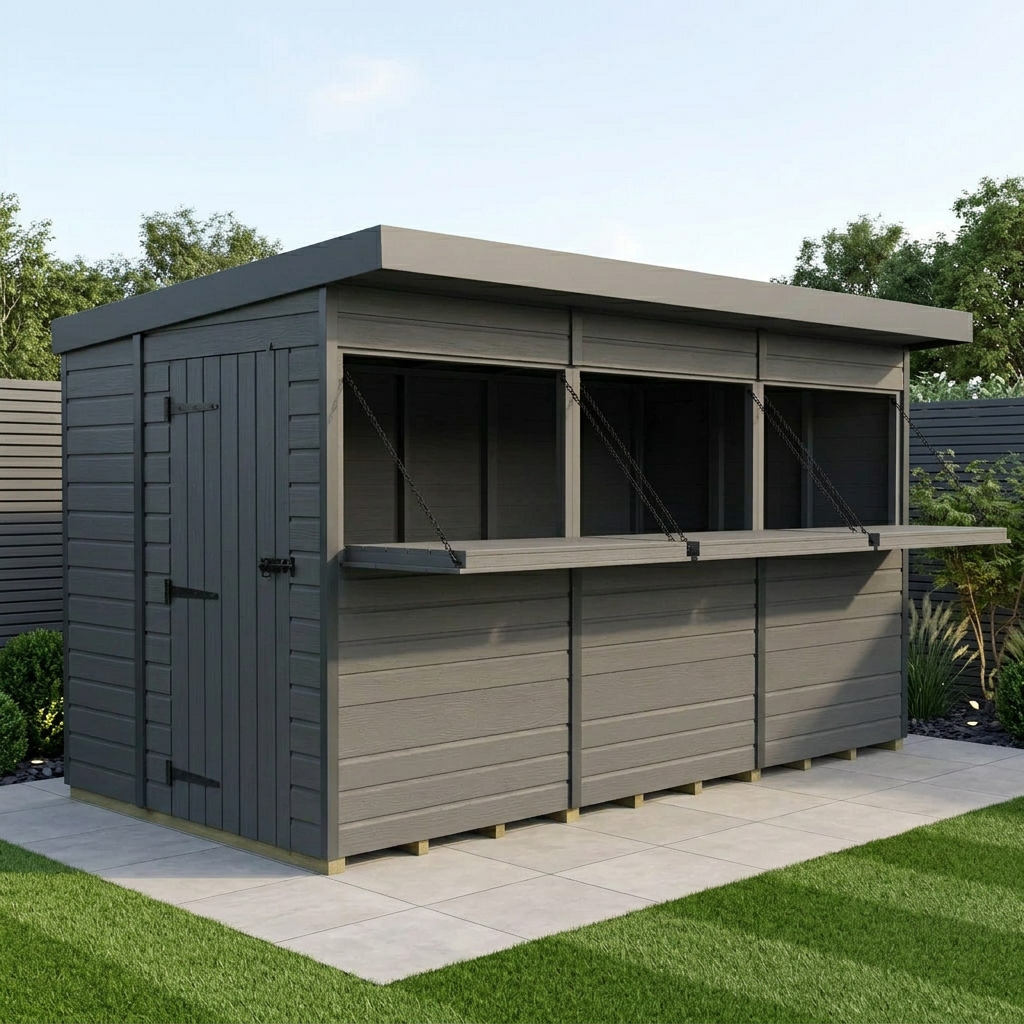 12x8 Composite Outdoor Garden Bar