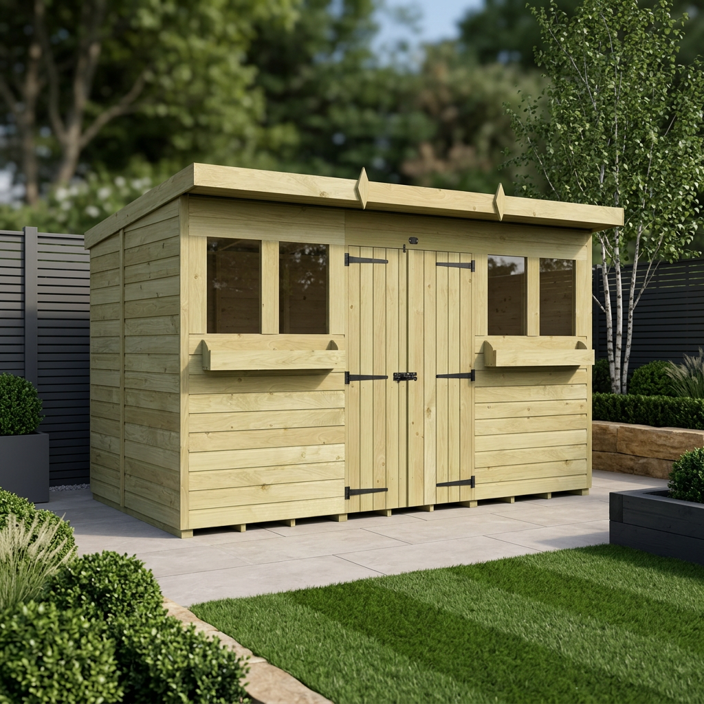 12 x 7 Summer Pent Shed