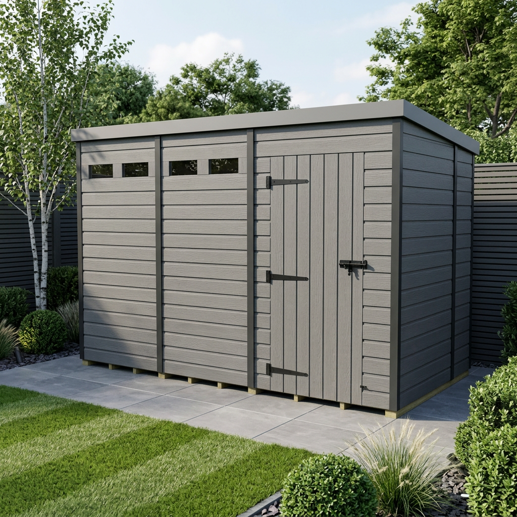 12x6 Composite Pent Security Shed