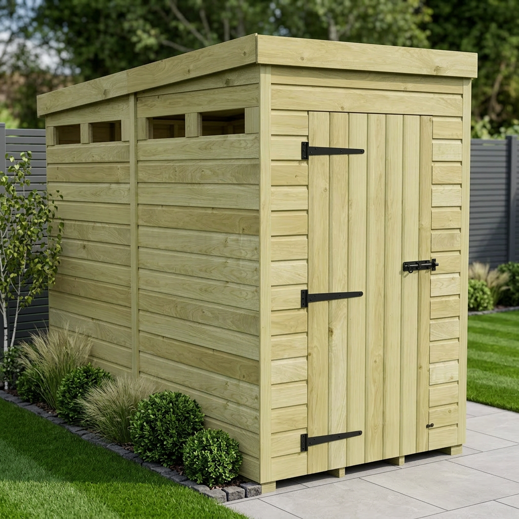 4 x 8 Security Pent Shed