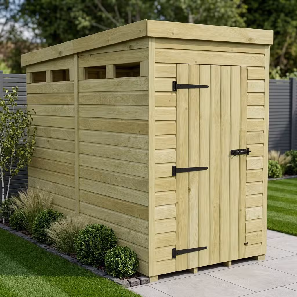 4 x 8 Security Pent Shed