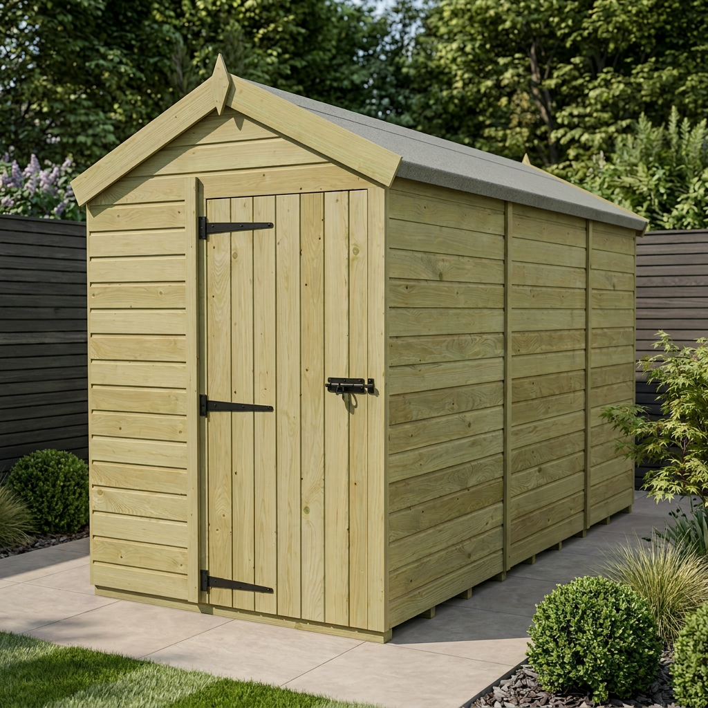 5 x 11 Apex Shed (Single Door, No Windows)