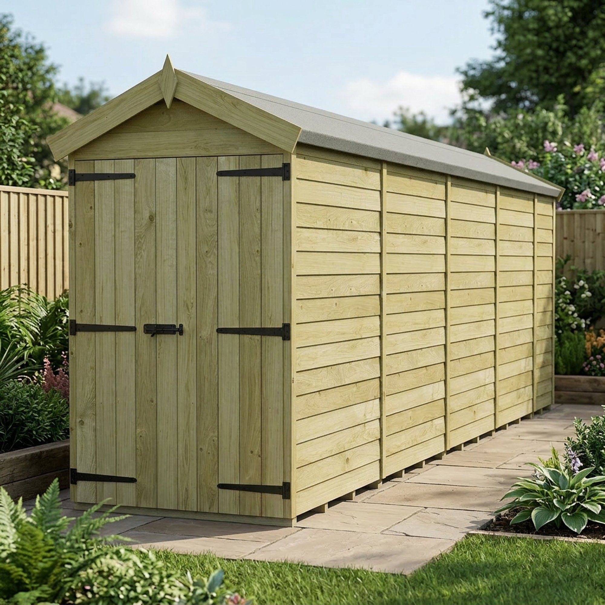 4 x 18 Apex Shed (Double Door, No Windows)