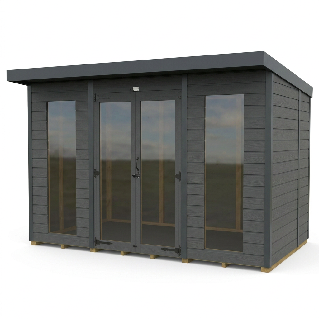 9x10 Composite Pent Full Height Summer House