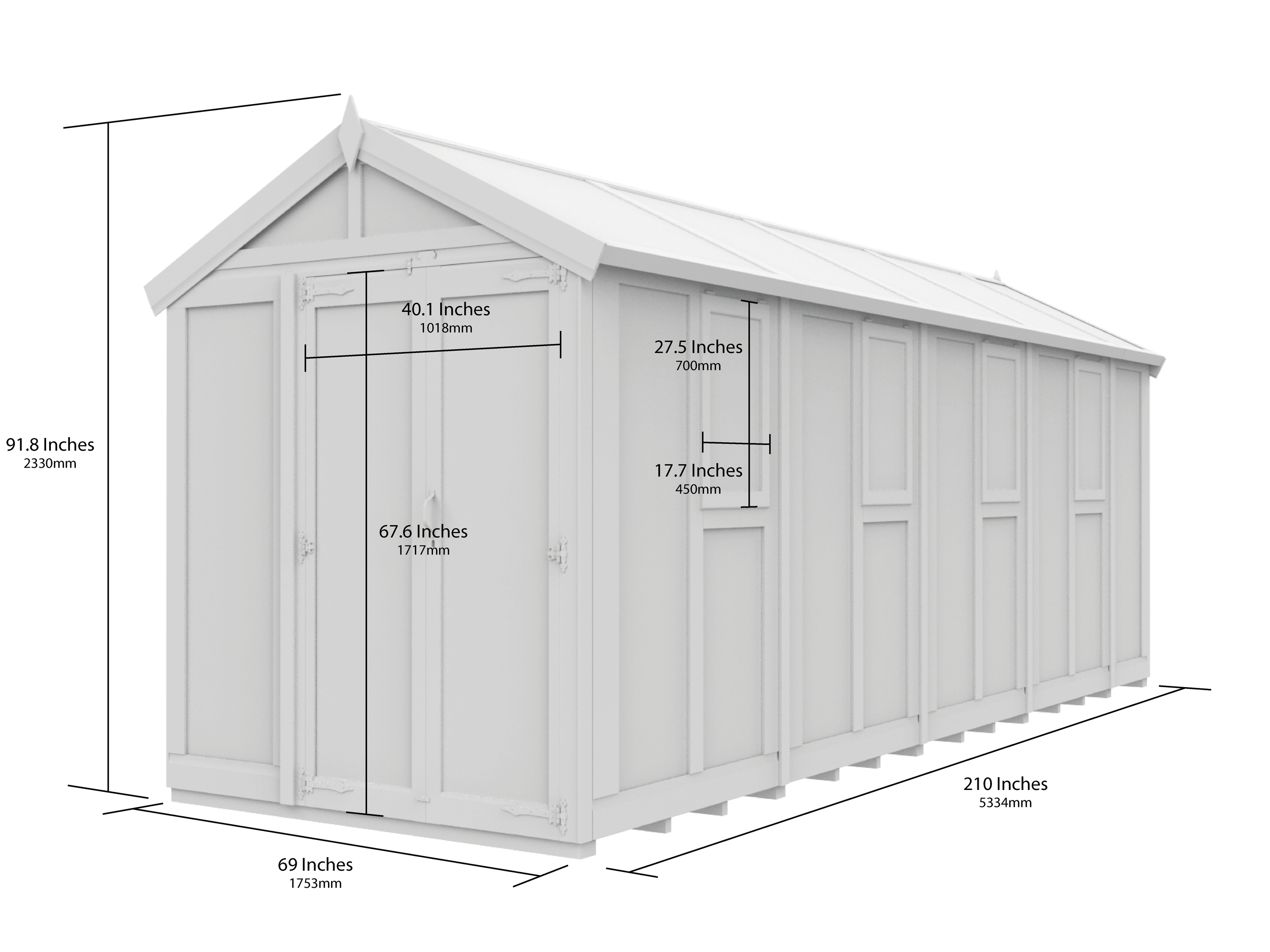 6x18 Glass Greenhouse