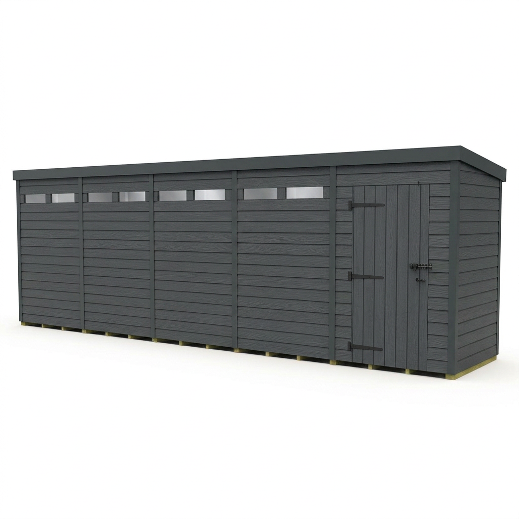 20x10 Composite Pent Security Shed