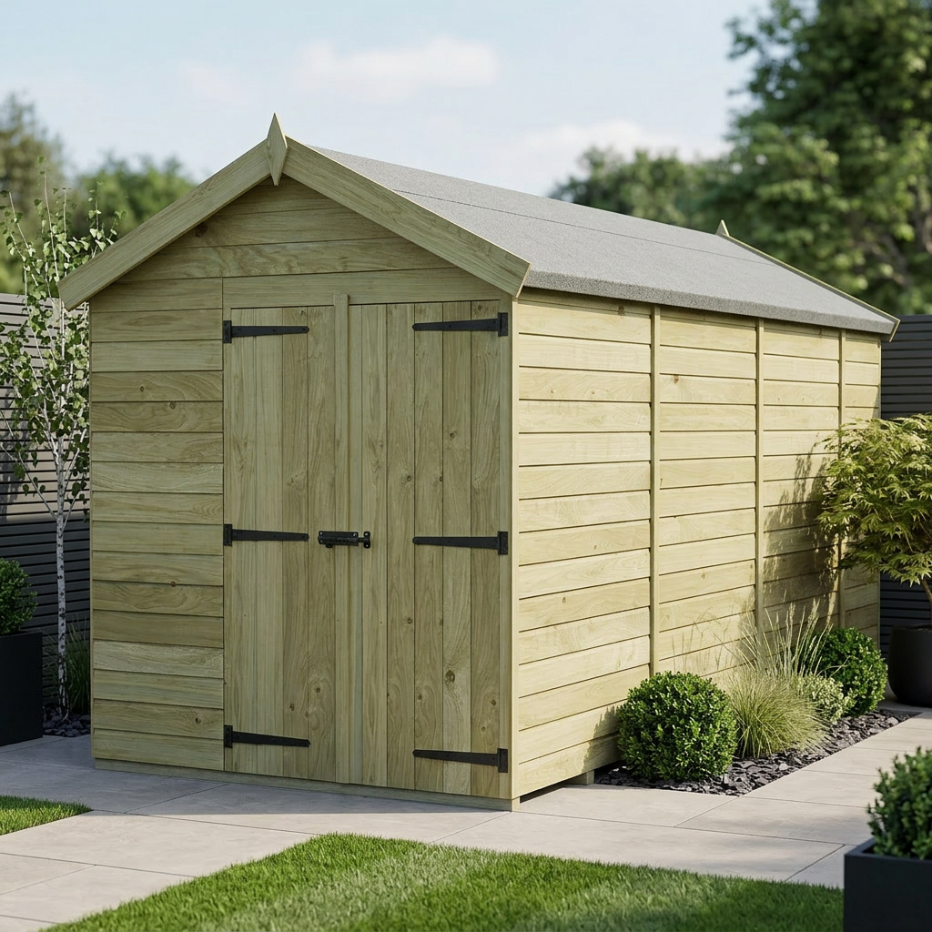 7 x 14 Apex Shed (Double Door, No Windows)