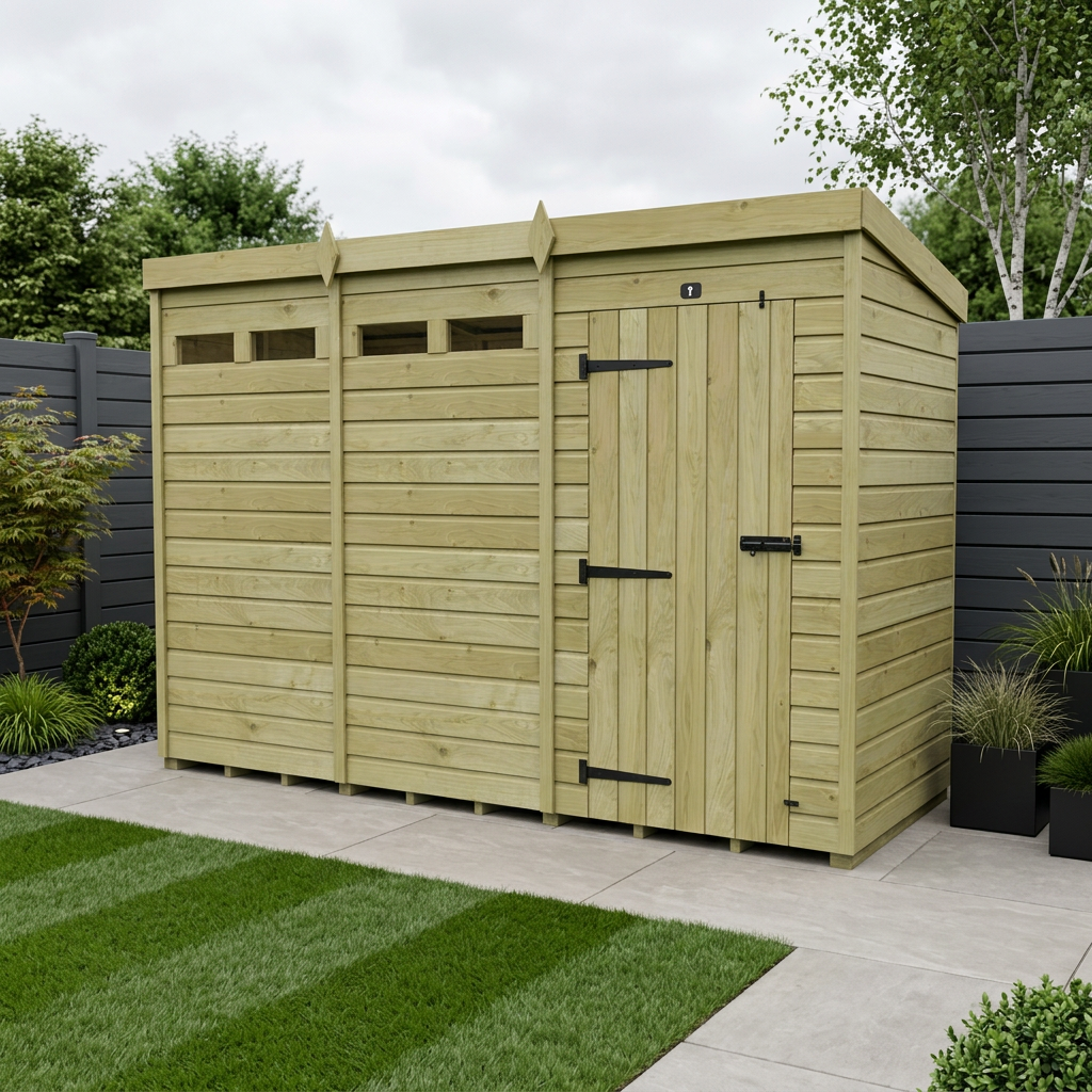 12 x 4 Security Pent Shed